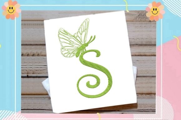 Beautiful Butterfly Letter S