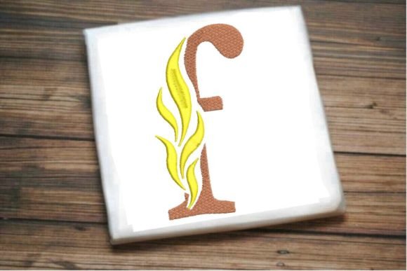F Letter Alphabet on Fire