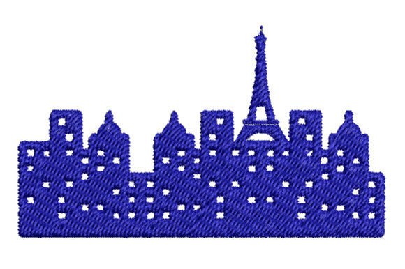 Paris: A Charm-Infused Embroidery Design